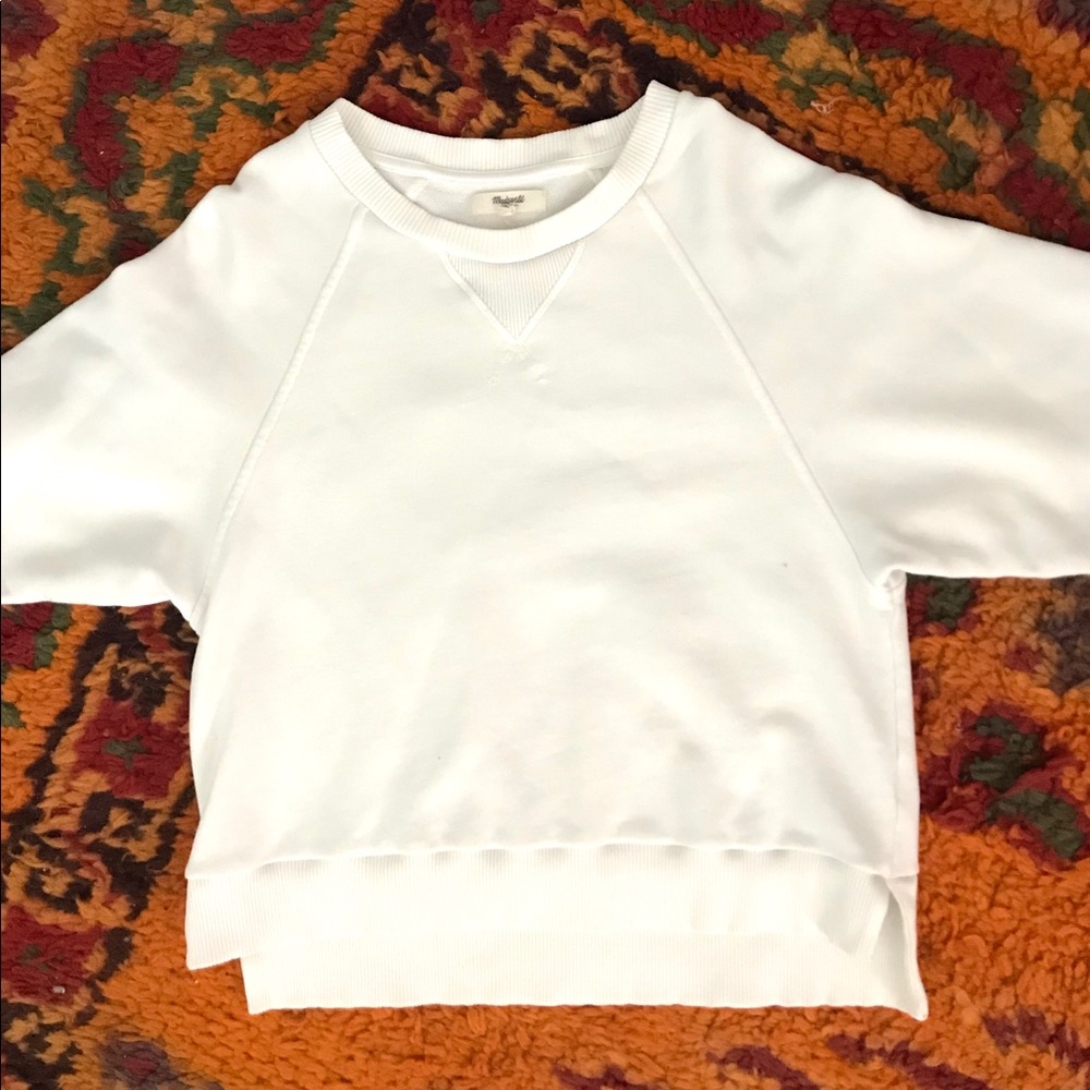 Madewell short-sleeve boxy crop sweatshirt